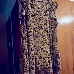 SHEIN Dress 3XL Brown and Black dots